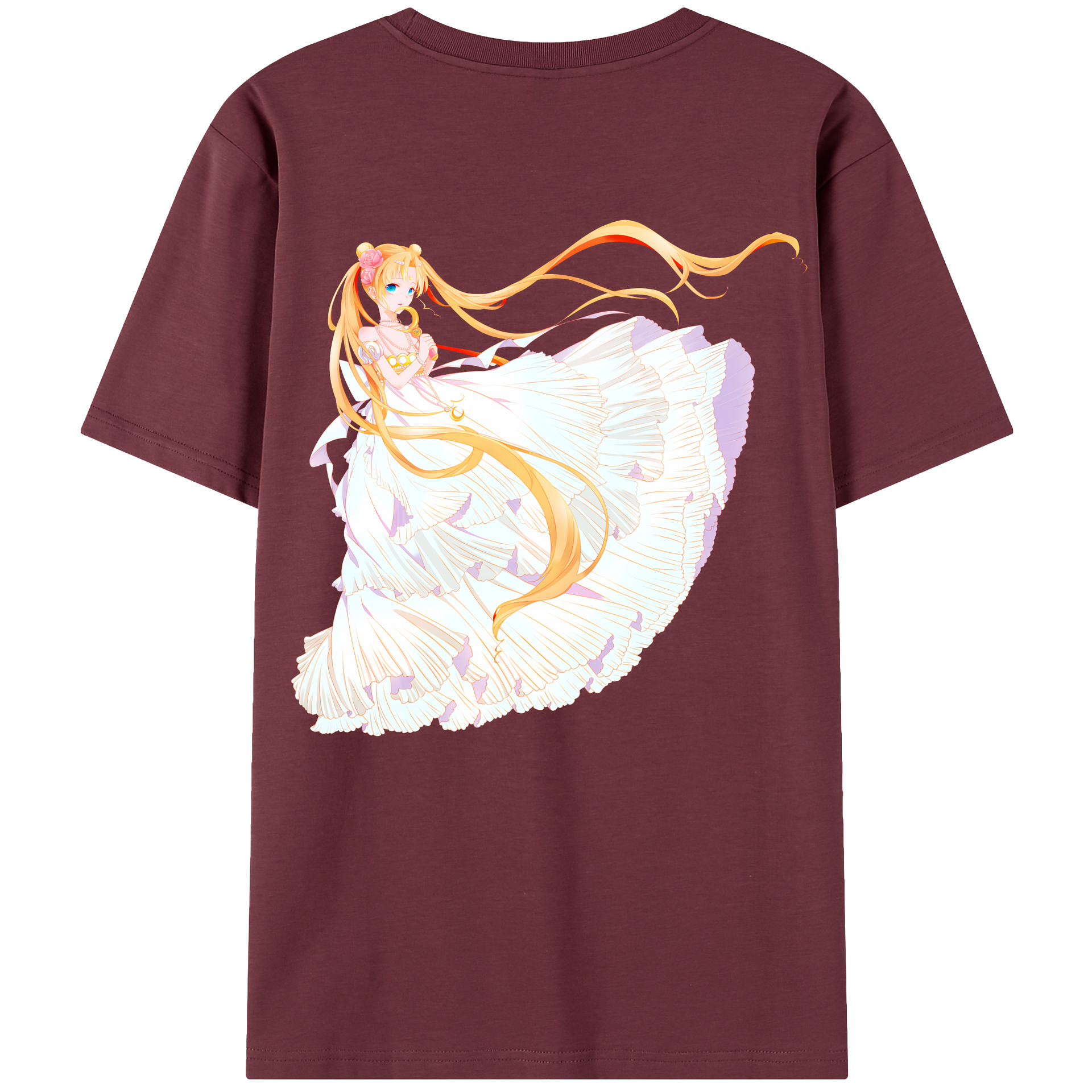 （画像用） 美少女戦士セーラームーン 愛野 美奈子 あいの みなこ Sailor Moon Aino Minako 綿100％半袖Tシャツ（背面プリント）